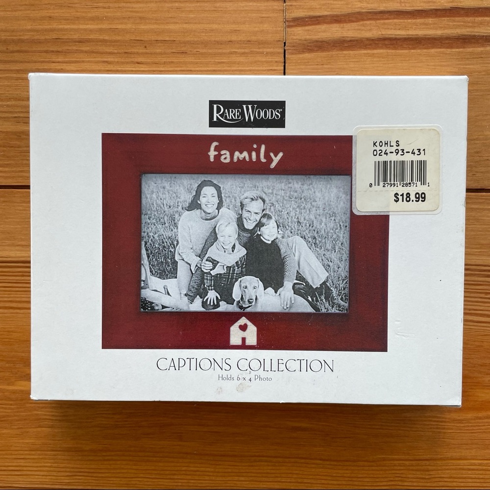 Burnes of Boston Rare Woods Captions Collection Family 4x6 Picture Photo…
